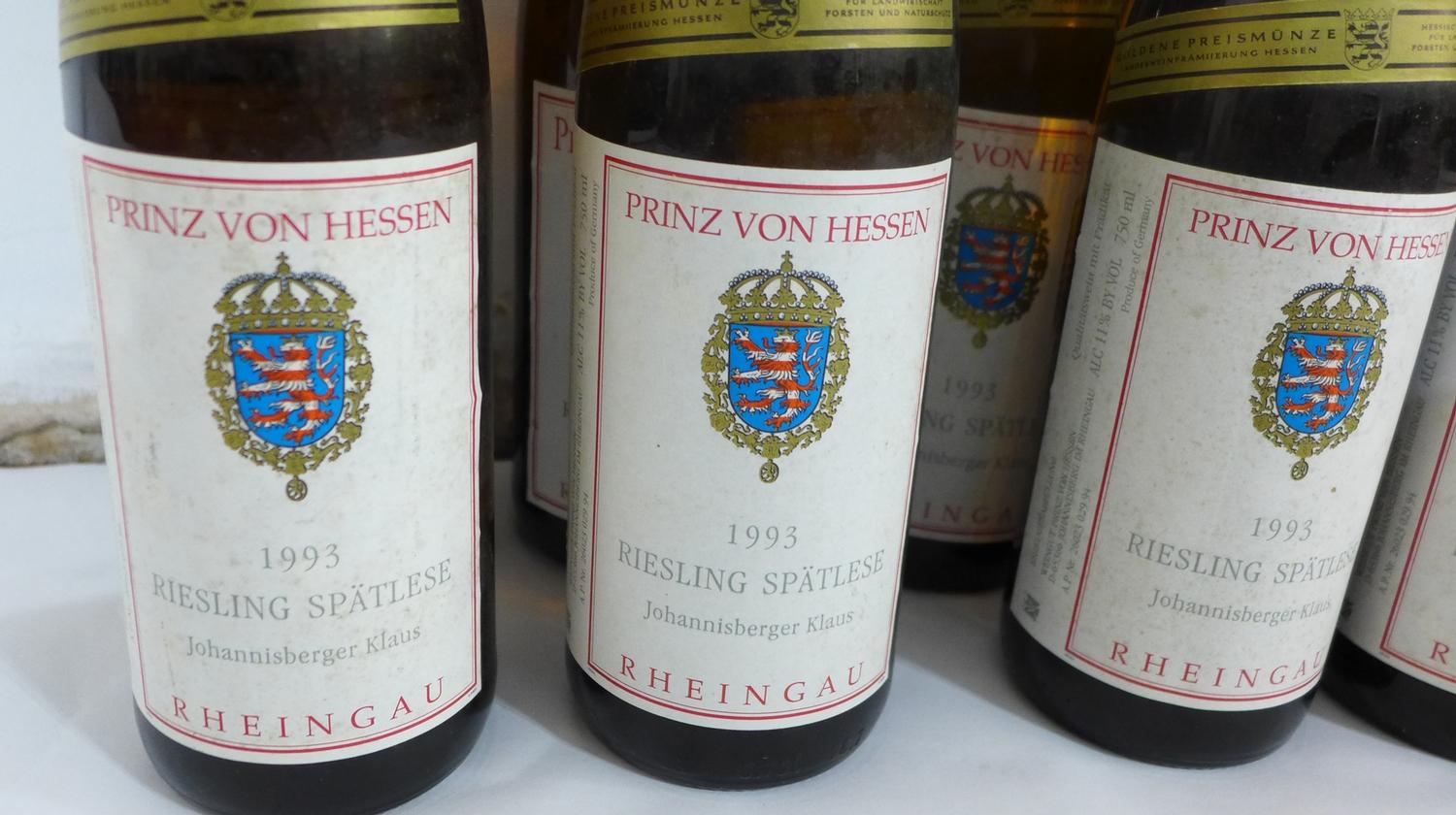 Prinz von Hessen, 1993, Riesling Spätlese, Johannisberger Klaus, 10 bottles - Image 2 of 2