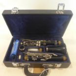 A woodwind clarinet 'Sapphire' model by Rosetti, London in fitted box complete with mouthpiece,