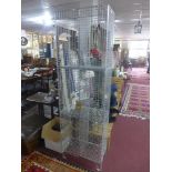 A steel cage locker, H.198 W.60 D.31cm
