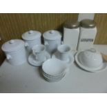 A collection of white continental porcelain