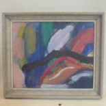 Gerald Marks, (1923-2018), A framed abstract oil on board with artists stamp of authenticity to