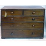 A 19th century mahogany chest of drawers, H.87 W.107 D.49cm