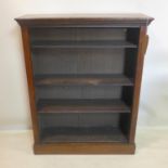 An early 20th century mahogany open bookcase, H.105 W.84 D.27cm