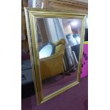 A gilt framed rectangular mirror, 75 x 107cm