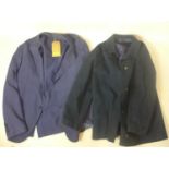 An Italian Alcantara ladies blue jacket, together with a Zeroys Italia gentleman's blue jacket (2)