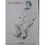 A David Hockney lithographic poster for 'Artcurial', with blind stamp for Mourlot, signed in pencil,