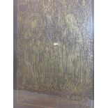 An early 20th century German religous rubbing, 86 x 58cm