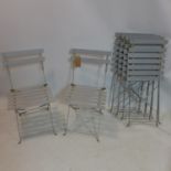 A set of 6 folding garden chairs (6)