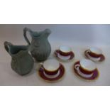 A collection of ceramics to include two 19th century stoneware Copeland jugs H: 20 and 17cm with a