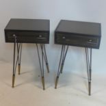 A pair of Industrial bedside tables