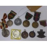 A collection of nine assorted medals (9)