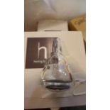 Hering Berlin 2 clear glass posy holders, H: 10cm and 12cm, with a Hering Berlin clear glass