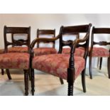 A set of 6 Georgian mahogany dining chairs