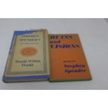 A 1st edition 'ruins and visions' by Stephen Spender together with his autobiography 'world within