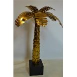 A Maison Jansen style gilt palm tree, H.95cm