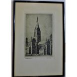Adrian Keith Graham Hill (RCA) An early 20th century framed and glazed monochrome etching of
