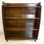 An early 20th century mahogany open bookcase, by Repmloy, H.89 W.76 D.22cm