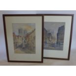 William James Boddy, (1832-1911) A pair of framed watercolours of York both depiciting York