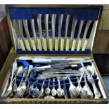 A canteen on mixed silver plated cutlery