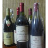 A collection of 7 bottles of red wine, to include Cotes de Beaune Villages 1985; 1 bottle Giordano
