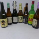 A collection of six Japanese spirits, to include 1 bottle of Sacred Place, Makurazaki, Satsuma