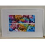 A multicoloured diptych photographic print, from Studio Bezalel, 49 x 68cm