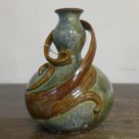 A Frank Butler for Royal Doulton, Art Nouveau glazed stoneware vase with whiplash tendril