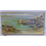 Margaret Morcom, A framed 20th century oil on canvas of Portscatho, Cornwall, signed bottom right,