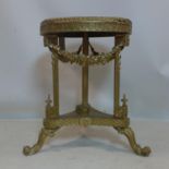 A 19th century neoclassical gilt wood and gesso occasional table, H.77 D.56cm