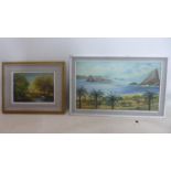 Two oil on boards; one depicting a seascape, indistinctly signed and dated '65 to lower right,