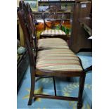 A set of 10 Hepplewhite style mahogany dining chairs to include two carvers