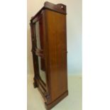 An Arts & Crafts mahogany trophy display cabinet, H.150 W.73 D.42cm