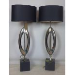A pair of 'Manhattan' console lamps, H.116cm