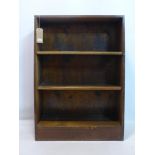 An early 20th century mahogany open bookcase, H.107 W.76 D.30cm