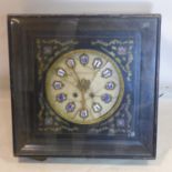 A mid 19th century French Napoleon III wall clock , the alabaster dial (badly broken) with Roman