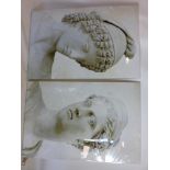 Two prints depicting busts of Greek Gods Apollo and Hera, 120 x 80cm