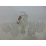 A collection of crystal to include a decanter, four Thomas Webb glasses, six Edinburgh Crystal