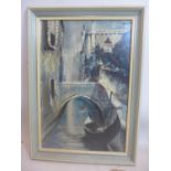 20th century school, Venetian canal scene, watercolour, framed and glazed, 46 x 30cm