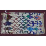 A vintage Moroccan Berber Azilal rug, with diamond design, 175 x 90cm