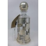 WITHDRAWN- A Gucci silver decanter holder, with glass decanter, stamped 925, Gucci Italy, H.30cm