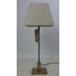 A contemporary brass table lamp, H.50cm