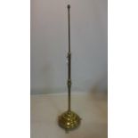 A Victorian brass telescopic standard lamp
