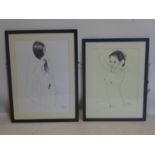 Alan Byrne, two nude pencil drawings, signed and dated 2014 & 2015