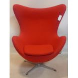 An Arne Jacobsen style egg chair