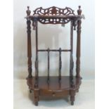 A Victorian style mahogany Canterbury, H.90 W.58 D.39cm