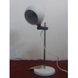 A Danish 'Lighting' white adjustable table lamp, H.55cm (fully extended)