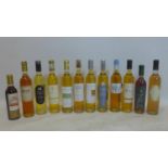 A collection of 12 mixed dessert wines, to include Muscat de Noel 2000, 500ml; Gaillac doux, 2003,