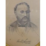 A 19th century printed portrait of a gentleman set in ornate gilt frame, 23 x 19cm