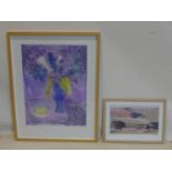 Andrea Tana, 'Lilas et Mimosas', gravure, signed in pencil to lower margin, numbered 2/50, framed