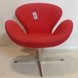 An Arne Jacobsen style swan chair